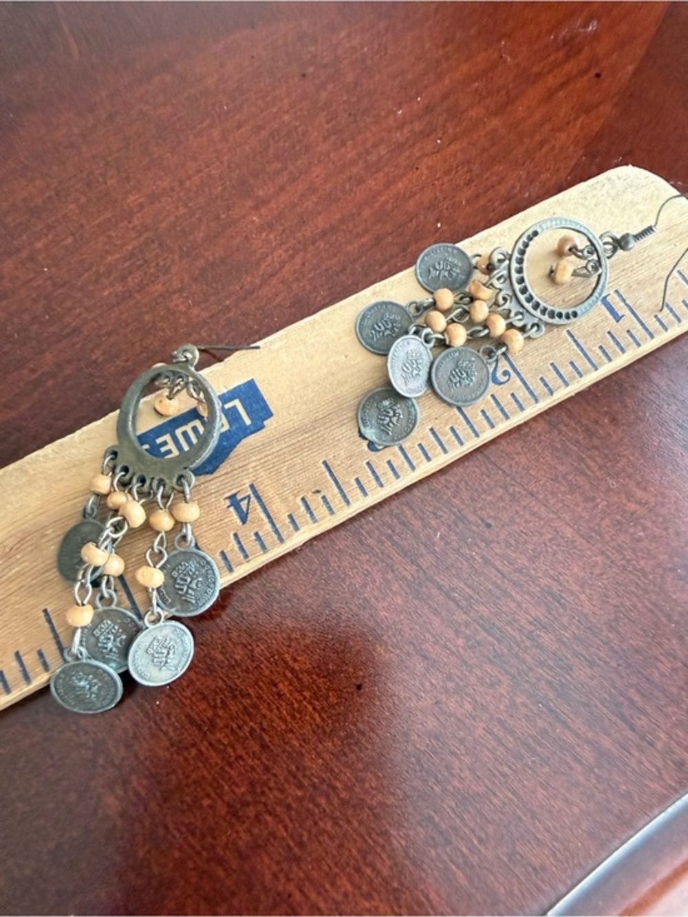 Vintage Coin Hook Earrings